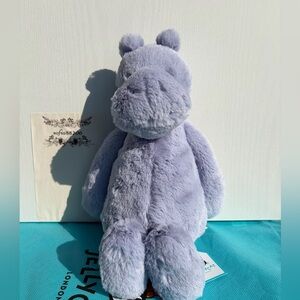 Jellycat BASHFUL HIPPO Medium 12" Purple Authentic  New with Tags & Dust Bag